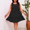 thumbnail image 2 of DJskiyers Women's Midi Dress 2025 Polka Dots Swing Dresses Plus Size Tank Dress Casual Summer Dress A Line Retro Party Dress, 2 of 5