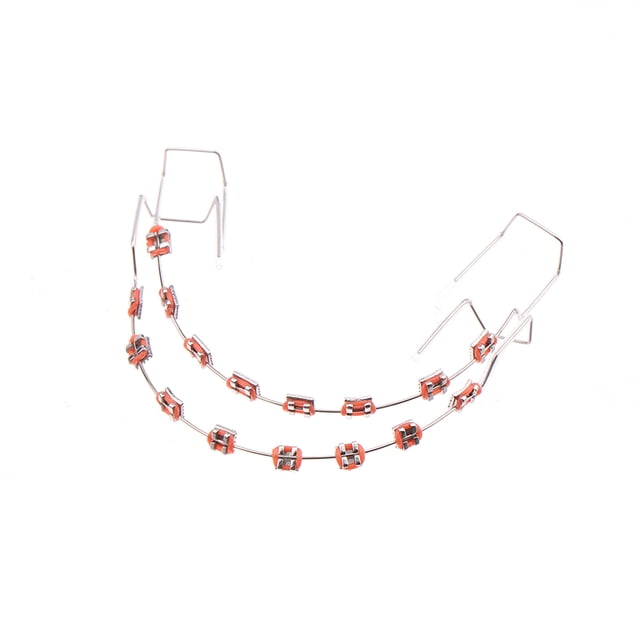 1 Pair Colorful Temporary Tooth Decoration With Metal Wires Metal Bracket And Orthodontic Ligature Ties Dental Decorations