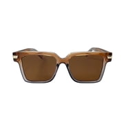 Quay Australia My Type Square Sunglasses Tan Clear Brown 46MM