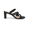 thumbnail image 3 of BLISSFUL STEP Square Toe Braided Block Heels Sandals for Women Black (Size 8.5), 3 of 6