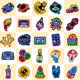thumbnail image 2 of Paquete de pegatinas Rocket Neon Cool Anime de vinilo impermeable, 50 unidades, 2 of 3