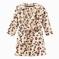 thumbnail image 4 of HFHAPW Boys Girls Robe Fleece Hooded Soft Toddler Bathrobe Cute Boys Bathrobe Fuzzy Plush Robes for 2T 3T 4T 5T 6T 7T Kids(Coffee,3-4 Y), 4 of 4