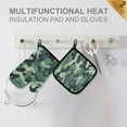 thumbnail image 4 of Yayeee Oven Mitts and Pot Holder Set of 2 Heat Resistant Kitchen Gloves Baking Hot Pad, Forest Camouflage Pattern, 4 of 5