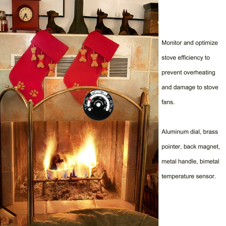  Magnetic Stove Thermometer, Stove Thermometer Bimetal Wide  Scale Range Stove Temperature Meter for Home Fireplace Chimney Flue : Home  & Kitchen