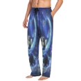 thumbnail image 5 of Dogs and Butterflies Men's Lightweight Pajama Bottoms Stretch Elastic Waist Side Pockets Spring Fall, 5 of 7