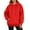 Red, variant on Oversized Hoodies for Women Casual Solid Color Drawstring Long Sleeve Pullover Sweatshirts with Pockets for Daily Wear Fall and Winter Outfits