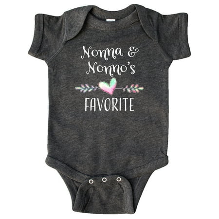 

Inktastic Nonna and Nonno s Favorite- Heart Grandchild Gift Baby Boy or Baby Girl Bodysuit