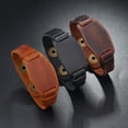 thumbnail image 2 of Retro leather bracelet punk bracelet woven cowhide leather bracelet for men, 2 of 5
