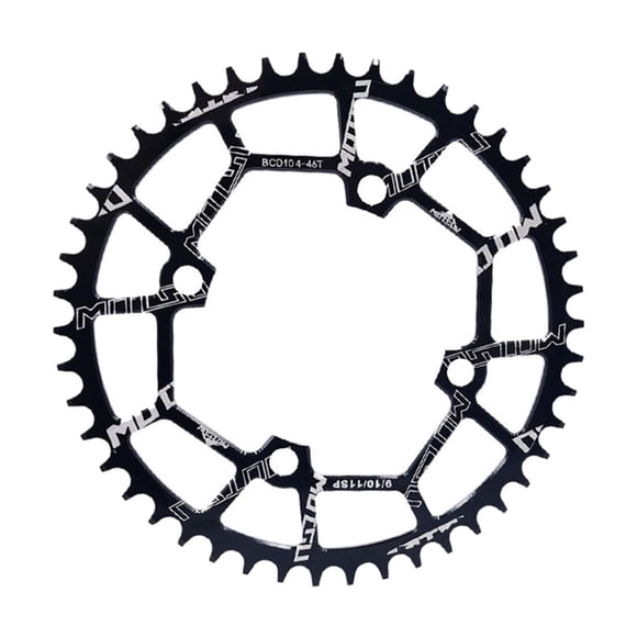 Eigraketly Bike 104BCD Chainwheel bicicleta piezas de anillo de cadena redonda Ciclismo Negro 46T