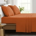 thumbnail image 2 of IR Imperial Rooms Bed Sheet Sets Deep Pocket Soft Microfiber, 1800 Series Queen Rust 4 Pcs, 2 of 8