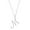 M, variant on TYShandao Women's Classic Silver 26 English Initials Clavicle Chain Pendant Necklace