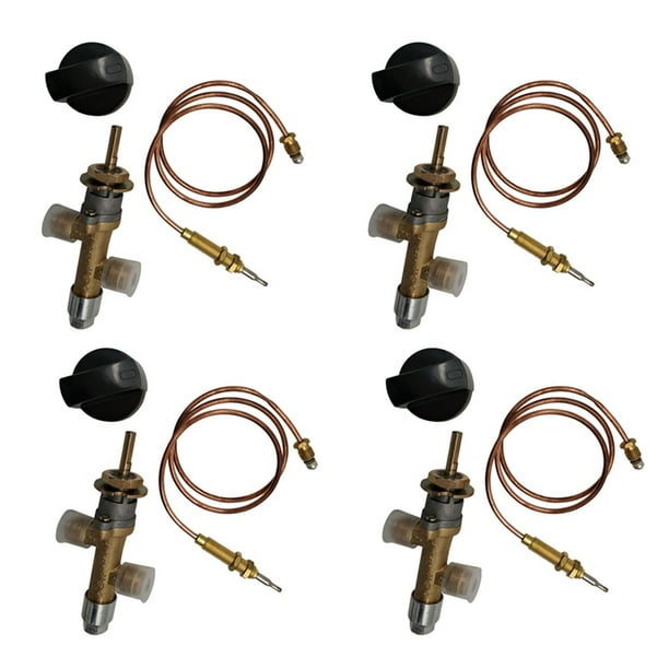 4X Propane Fire Pit Control Safety Valve Failure Device Heater Valve with Thermocouple and Knob