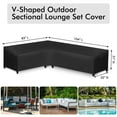 WLEAFJ Patio LShaped Sectional OIF8 Sofa Cover Waterproof, Heavy Duty