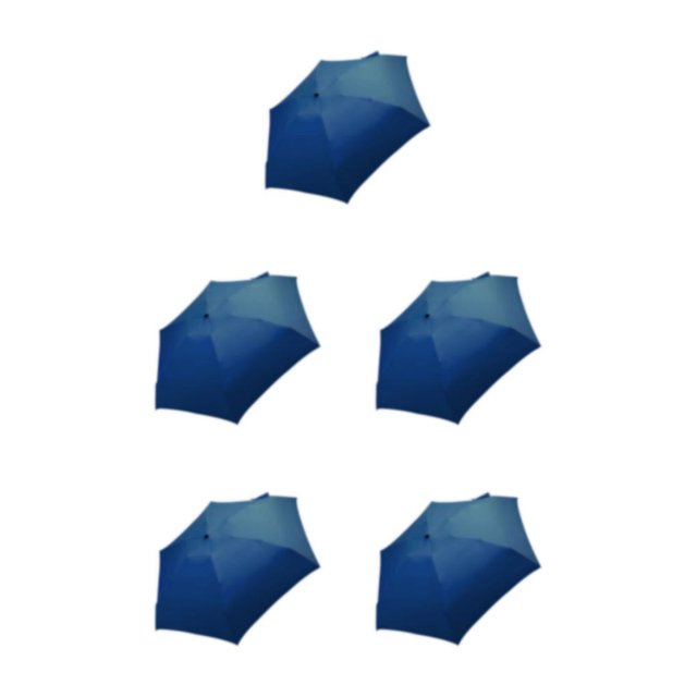 kurtrusly Breathable Umbrella For Outdoor Activities And Sun Protection Folding Sun Umbrellas Rainproof Umbrellas Multi-function navy blue 5Set