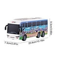 thumbnail image 3 of Multicolor LED Remote Control Bus, Realistic City Bus Model with Four-Wheel Drive, Interactive Driving Toy for 4-5 Years (10.15x3.36x2.87in), 3 of 6