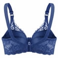 thumbnail image 6 of Feancey Lace Bras for Older Women Plus Size Underwire Bra Lightly Padded Push Up Bras Anti-Sagging High Support Everyday Brassiere Blue 44, 6 of 7