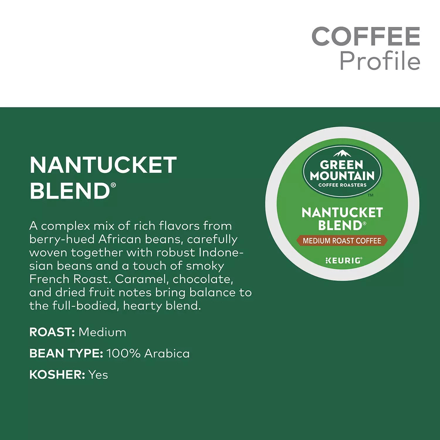 Nantucket Blend Coffee K-Cup Pods (100 ct.)