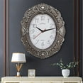 thumbnail image 3 of Reloj de pared grande de cristal decorativo, relojes de pared españoles, silenciosos, de cuarzo. Astilla blanca, 3 of 8