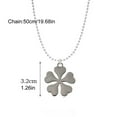 thumbnail image 5 of Black Five-Leaf Clover Necklace Exquisite Pendant Cosplay Jewelry, 5 of 5