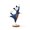 B, variant on Abstract Cat Sculpture, Yoga Cat Figurine, 7.87*4.72*2.95 inch Resin Dancing Cat Statue for Home Office Shelf Table Decor