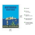 thumbnail image 2 of Mediterranean Holiday Cruises - Hamburg-American Line HAPAG - Vintage Ocean Liner Travel Poster by Albert Fuss c.1935 - Master Art Print 10in x 14in, 2 of 4