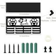 thumbnail image 2 of Dog Medal Holder Sports Medals Hanger Paw Print Design Trophy Display Shelf with 12 Hooks Awards Ribbon Organizer Metal Iron Black Rack Frame Wall Mount for Hanging 60+ Medals 15.7x8x4inch, 2 of 8