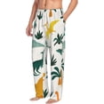 thumbnail image 2 of Sigee Dinosaurs and Tropical Leaves Print Men's Pajama Pants - Soft Lounge Sleep Bottoms with Elastic Waistband and Pockets-Small, 2 of 9