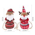 thumbnail image 2 of 2 bolsas de regalo de Navidad, Wopin, bolsas de regalo con cordón de Navidad, pequeñas bolsas de punto, excelentes bolsas de regalo con diseño individual (Papá Noel y alce), 2 of 4