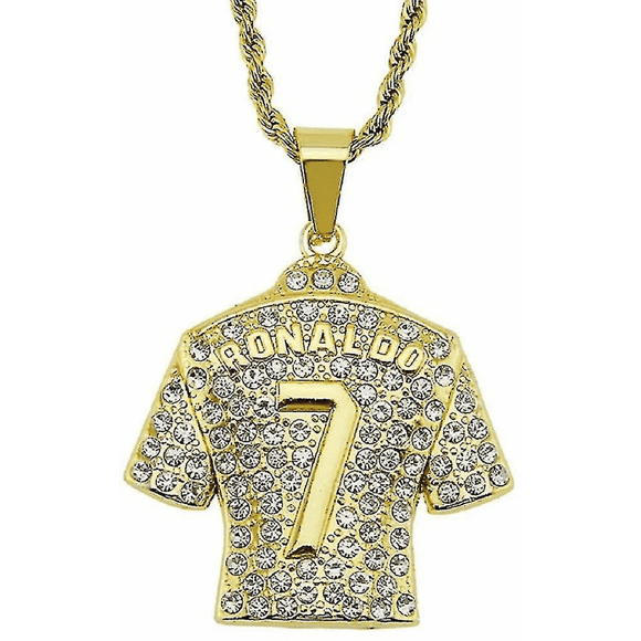 T Gift Of Jersey Necklace For Men, Hip Hop Ronaldo No. 7 Jersey Necklace