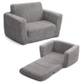 thumbnail image 1 of Sofá para niños pequeños ALIMORDEN 2 en 1 abatible Cuddly Sherpa Grey, 1 of 6
