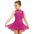 thumbnail image 2 of LiiYii Girls Latin Jazz Lyrical Dance Dress Ballroom Dancewear Ballerina Outfits High-Low Hem Tutu Skirt Hot Pink 16, 2 of 7