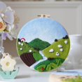 thumbnail image 2 of pitrice Landscape Wool Needle Felting Kit Beginner Children DIY Christmas Grassland, 2 of 8
