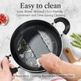 thumbnail image 5 of Cook N Home Basics Juego de ollas y sartenes para cocinar, utensilios de cocina antiadherentes de 15 piezas, negro, 5 of 5