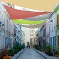 thumbnail image 2 of Yescom 16Ft 97% UV Block Triangle Sun Shade Sail Outdoor Patio Pool Garden Yard Lawn Carport Awning Coffee+White, 2 of 9