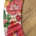 thumbnail image 5 of Ambesonne Flower Fitted Round Tablecloth, Watercolor Style Floral, 36"- 40" Diameter, Red and Orange, 5 of 5