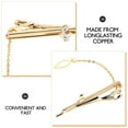 thumbnail image 3 of OULII Elegant Golden Music Note Necktie Clip Metal Pin for Wedding and Party Events, 3 of 8