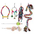 thumbnail image 1 of 6pcs Small Bird Swing Toys Safe Multifunctional Parrots Chewing Hanging Toys for Parakeets Cockatiel Conure, 1 of 9