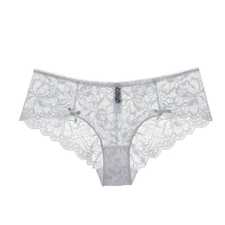 Meresysid Women Lace Underwear Panties Breathable Bikin Panty White