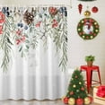 thumbnail image 5 of Winter Christmas Shower Curtains for Bathroom, Pine Leaves Berries Hazelnuts Cotton Gray Waterproof Fabric Shower Curtain for Bathroom Bathtub Decoration, Machine Washable, 72"x72", 5 of 9