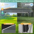 thumbnail image 2 of COBIZI 10x20 Pop up Canopy Tent Easy up Canopy for Outside Instant Portable Waterproof Party Canopy Tent for Summer Beach Garden Party Camping Outside with Air Vent,Reflective Strip,4 Sandbags,Gray, 2 of 8