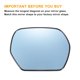 thumbnail image 3 of Reemplazo de vidrio del espejo retrovisor calefaccionado azul con respaldo para Honda Odyssey 09-13, 1 pieza, 3 of 6