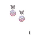 thumbnail image 2 of Delight Jewelry Silvertone Domed Multi Color MD Silvertone Antiqued Butterfly Post Earrings, 2 of 4