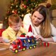 thumbnail image 4 of Puntoco Camiones de juguete navideños para niños de 3, 4, 5 y 6 años: coches de juguete a fricción con accesorios navideños, camiones transportadores para niños, juguetes para niños, coches de reg, 4 of 5