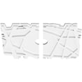 thumbnail image 2 of 18"W x 12"H x 2"ID x 6 1/4"C x 1"P Novo Architectural Grade PVC Contemporary Ceiling Medallion, Two Piece, 2 of 11