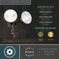 thumbnail image 4 of Bronze Motion Sensor Dusk to Dawn Outdoor Security Flood Light - 2 Adjustable Light Heads - 4 Modes, 4 of 14