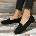 thumbnail image 3 of Rokment Womens Slip on Socks Walking Shoes Penny Loafers Comfortable Travel Casual Flat Lightweight Knit Low Heels Driving Boat Oxfords Black Size 9, 3 of 6