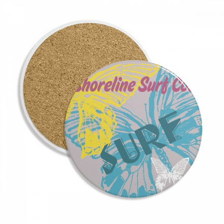 

Summer Shoreline Surf Coaster Cup Mug Tabletop Protection Absorbent Stone