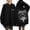 Z001 Black, variant on Tiweut Hoodies Blouses for Women Zip Up Hoodie Oversize Floral Print Long Sleeve Sweatshirt Jacket Streetwear Relaxed Fit Ladies Top Black,L