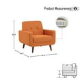 thumbnail image 4 of OakvillePark Darcel Textured Fabric Upholstered Living Room Chair, Orange, 4 of 5