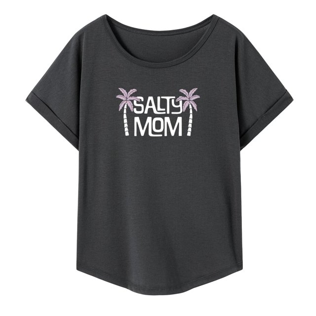 Camisetas para mujer, camisetas para el día de la madre, camiseta clásica suave de manga corta con cuello redondo para mujer, para pescar, uso diario, XL
